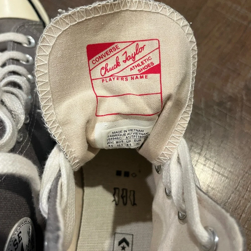 Chuck Taylor Converse All Star Grey Canvas - Picture 10 of 12